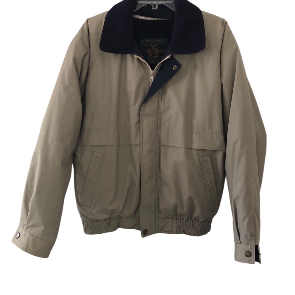 Sz M Vintage Members Only Khaki Bomber Jacket Iconic Retro Preppy Premium Line
